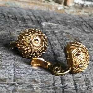 Monet Gold tone Clip-on earring